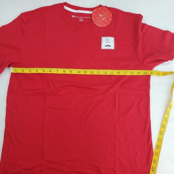 Karen Neuburger Mens Red White Short Sleeve T Shirt And Fleece Pajama Set Size M - Picture 7 of 13